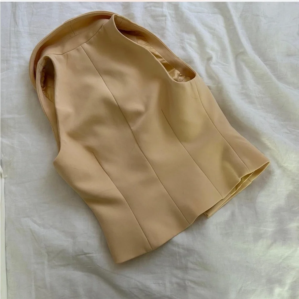 Meshki Mura Beige Pleated Mini Skirt Set NWOT